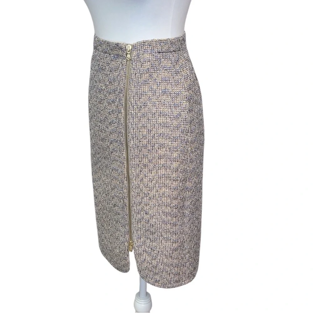J. Crew Sparkling Tweed Pencil Purple